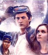 The image represents a stylized illustration of a cinema at night. The building is modern, with a facade in bright and bold colors, mainly turquoise, red, and orange tones. The cinema windows display vintage movie posters, adding a nostalgic touch. The overall atmosphere is nocturnal and somewhat mysterious, reinforced by the lighting and reflections on the wet ground. The title 'The Film to Come' and the artist's name, Gérard Leblanc, are inscribed at the bottom of the image. The whole evokes a retro-futuristic ambiance.